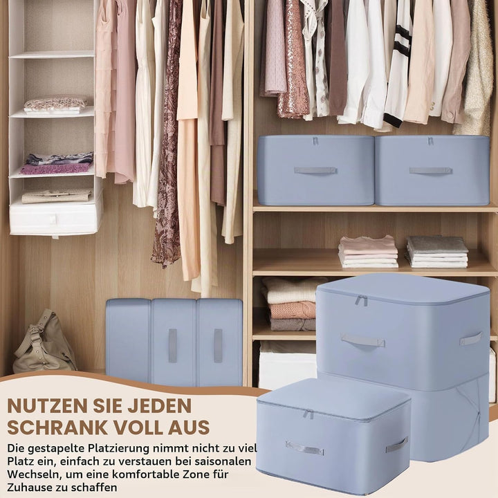 2 Stück Ultra Platzsparender Selbstkomprimierender Organizer, Aufbewahrungstasche für Bettdecken, Gr