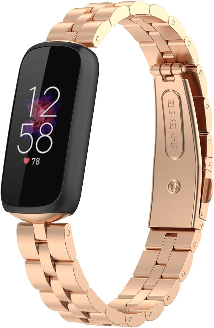 Chofit Kompatibel mit Fitbit Luxe Armband, Ersatzarmband, verstellbar, Edelstahl, Metall, Business-B