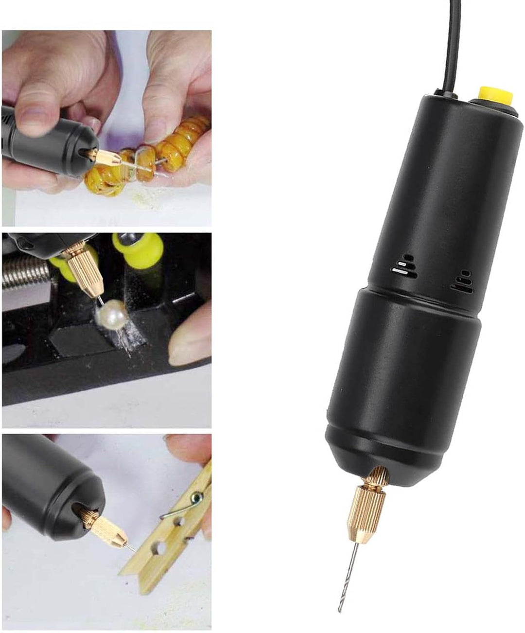 Elektrische Handbohrmaschine, Mini Bohrgerät tragbar USB DC 5V mit 3 Bits für Schmuckherstellung