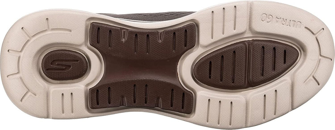 Skechers Herren Go Walk Arch Fit Idyllic Sneaker 46 EU Taupe Textile Synthetic Trim, 46 EU Taupe Tex