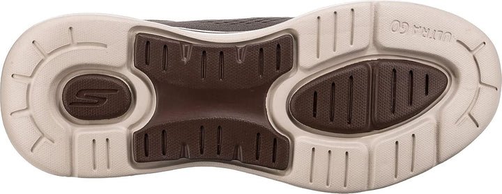 Skechers Herren Go Walk Arch Fit Idyllic Sneaker 39.5 EU Taupe Textile Synthetic Trim, 39.5 EU Taupe