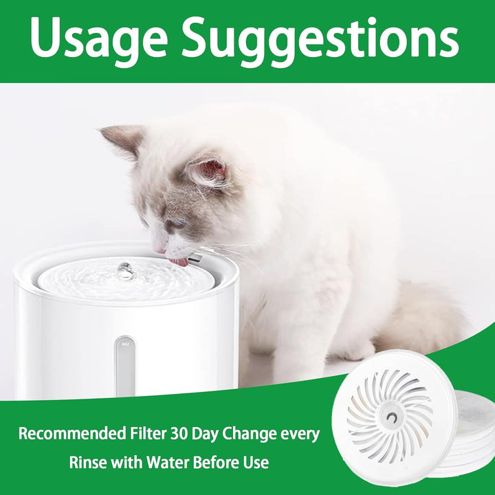 5 Stück Katzenbrunnen Filter, Kompatibel mit PETKIT Trinkbrunnen Unit 3.0, mit Harz und Aktivkohle,