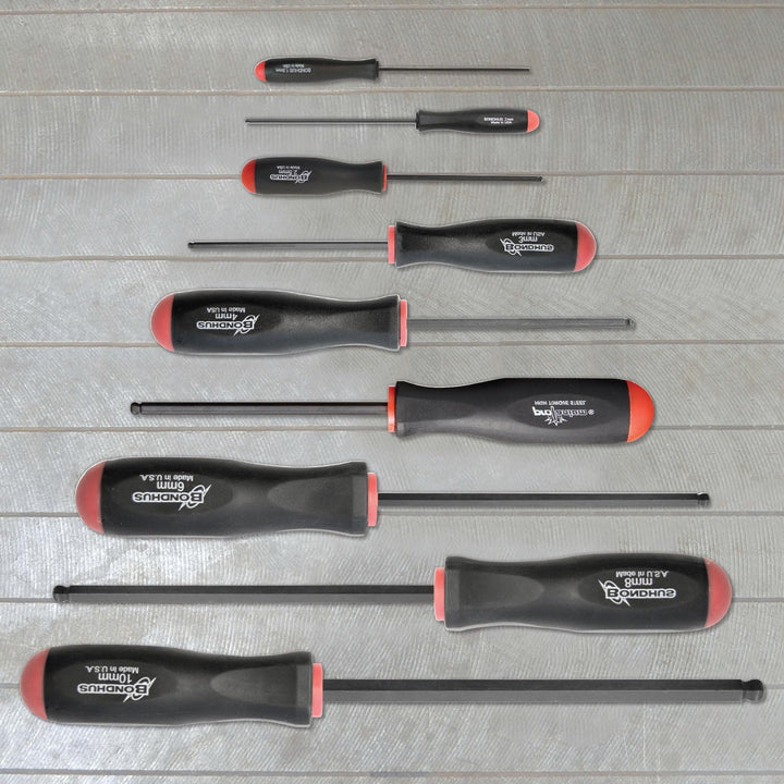Bondhus - BSX9M 10699 Set mit 9 Kugelschraubendrehern, ProGuard Finish, Grössen 1,5–10 mm., 1