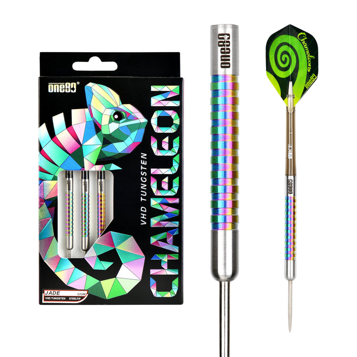 ONE80 Steel Darts Chameleon VHD Steeltip Dart – Hochwertige Steeldarts mit Präzisionsgriff und Chame