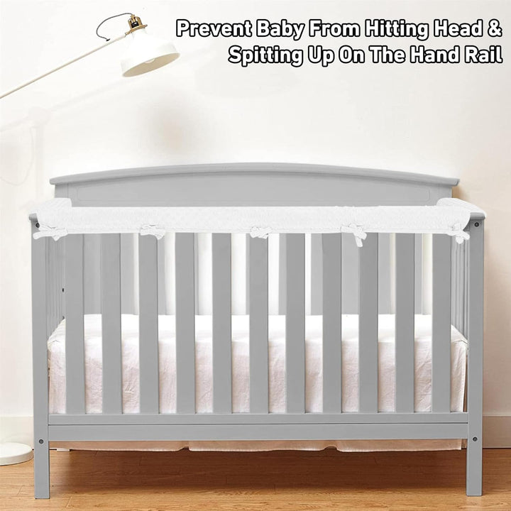 IULONEE 3pcs Baby Bed Rail Cover Protector Set Kinderbett Kantenschutz 128x18cm/68x18cm Bettkantensc