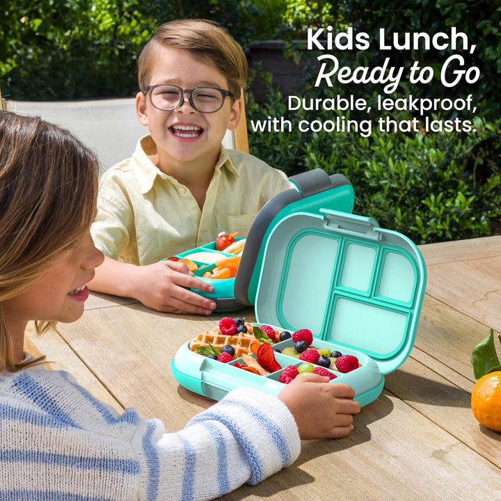 Bentgo® Kids Chill Lunchbox – Bento-Style Lunch-Lösung mit 4 Fächern und herausnehmbarem Eisbeutel f