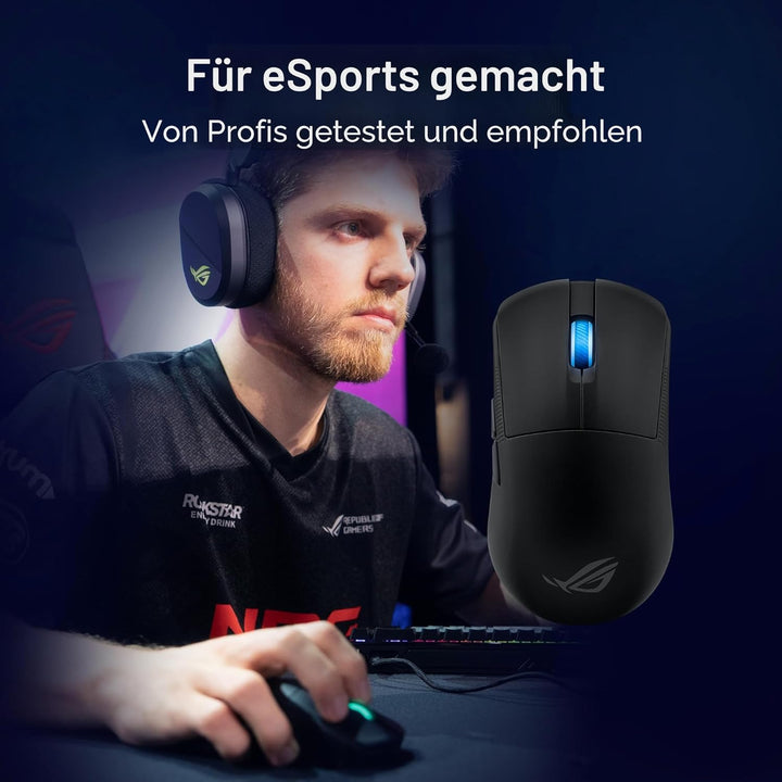 ASUS ROG Harpe Ace Mini ultraleichte E-Sport Gaming Maus (49 Gramm, ROG Micro-Switches, SpeedNova-Wi