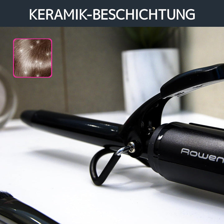 Rowenta CF2119 Lockenstab | 16 mm | feste Locken | Keramikbeschichtung | sanfte Wärme | kühle Spitze