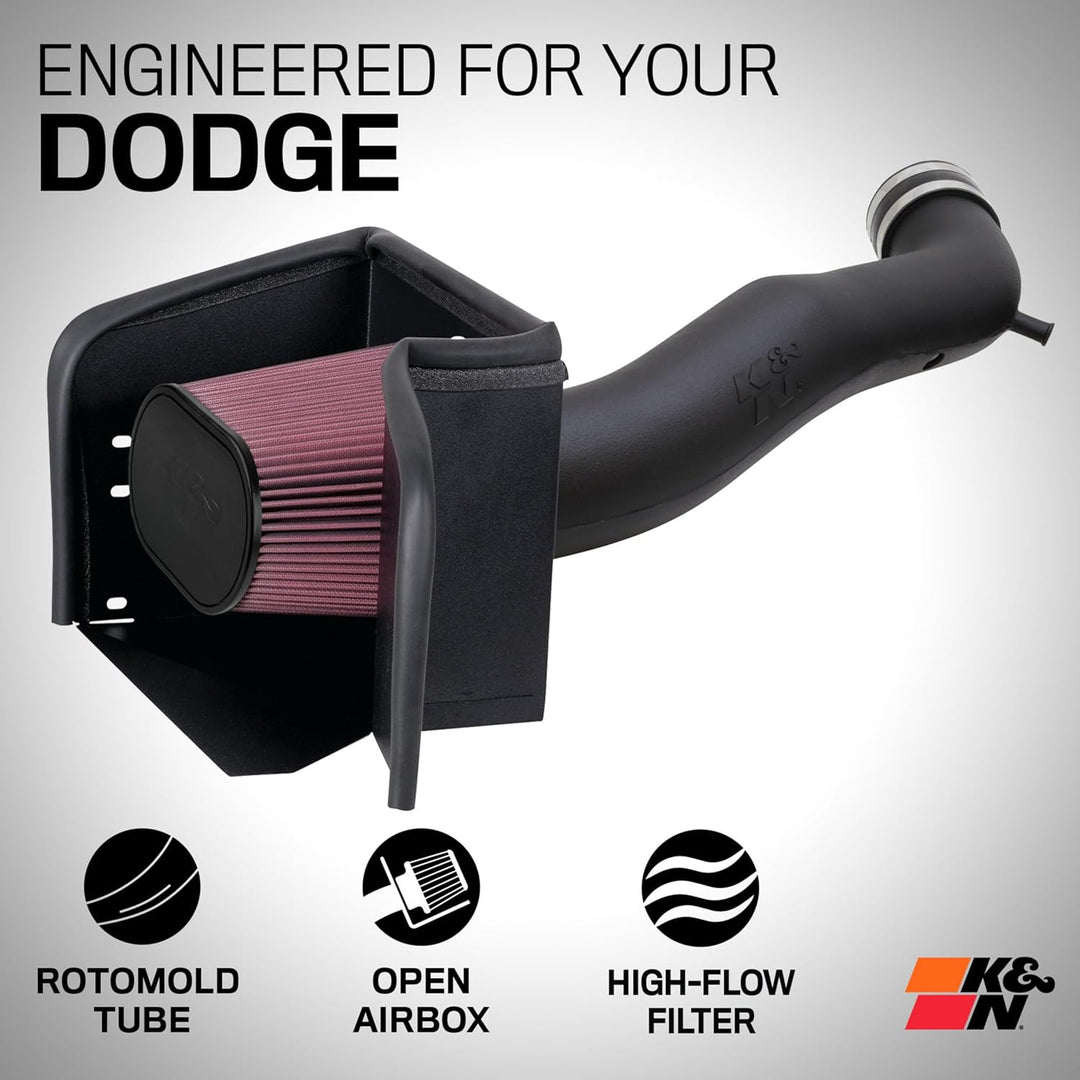 K&amp;N 57-1533 Waschbarer und wiederverwendbarer KFZ Hochleistungsluftfiltersystem, Rot