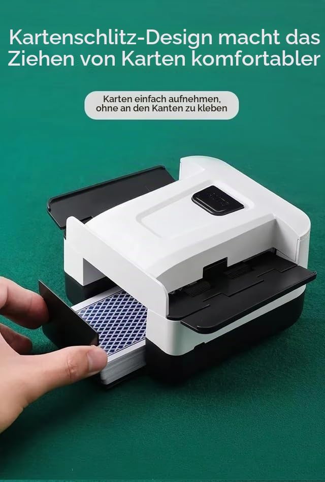 Karten Mischer Kartenmischmaschine, Automatischer Kartenmischer für 1-2 Decks, Elektrische Mischmasc