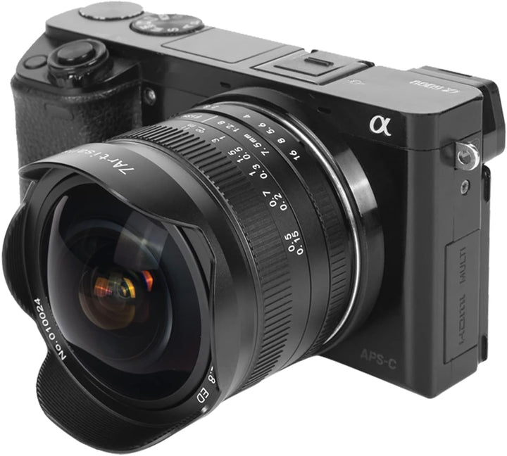7artisans 7,5 mm f2.8 Mark II APS-C Fischaugen-Weitwinkelobjektiv für Sony E spiegellose Kamera A630
