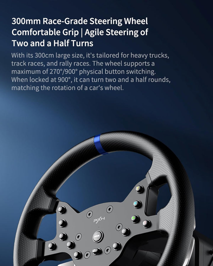 PXN V99 PC Racing Wheel mit Pedalen und Shifter, 3NM Force Feedback Lenkrad für Xbox One, Xbox Serie