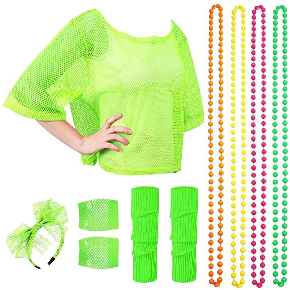 80 Jahre Kostüm Zubehör Set,80er Jahre Outfit Damen,80er Jahre Accessoires Damen,80er Kostüm Accesso