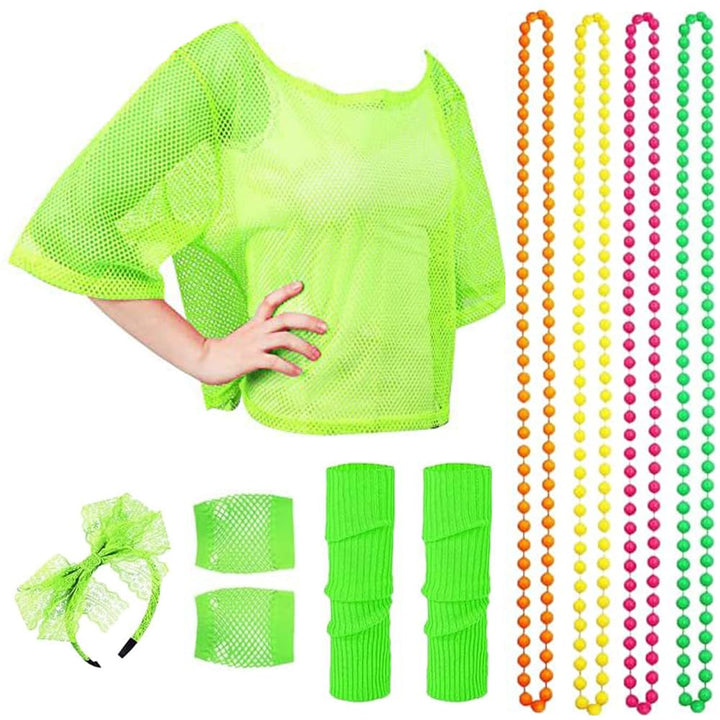 80 Jahre Kostüm Zubehör Set,80er Jahre Outfit Damen,80er Jahre Accessoires Damen,80er Kostüm Accesso