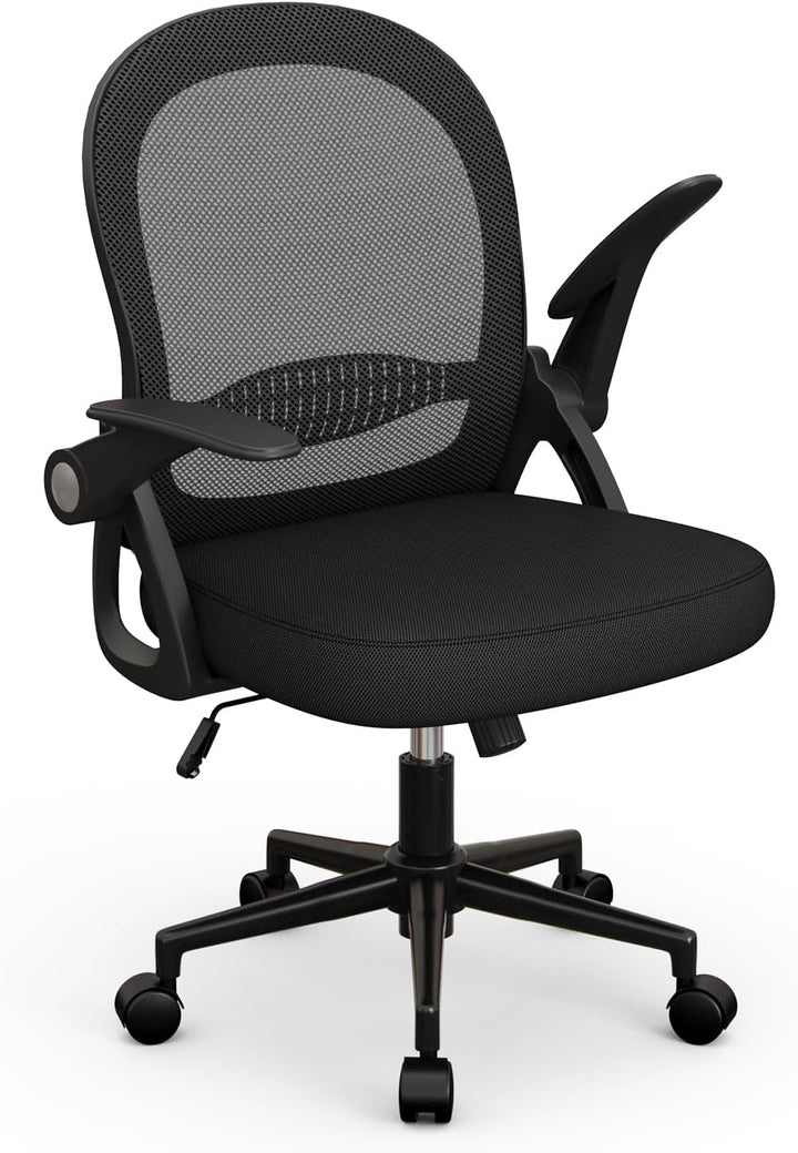 naspaluro Bürostuhl, Ergonomischer Schreibtischstuhl mit Atmungsaktiv Netzbespannung, Hochklappbare
