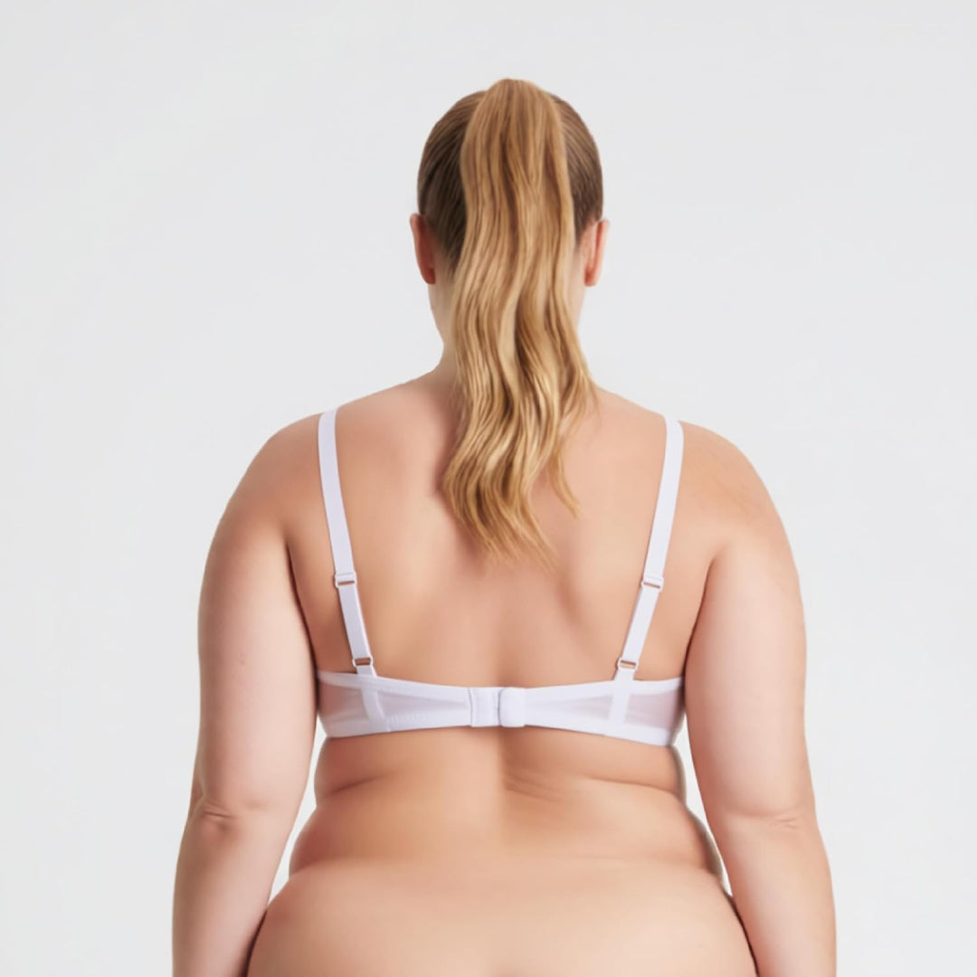 Curve Muse Übergrösse Still Baumwolle Ungefüttert Drahtloser BH Mit Spitzenbesatz 95C Marineblau Bed