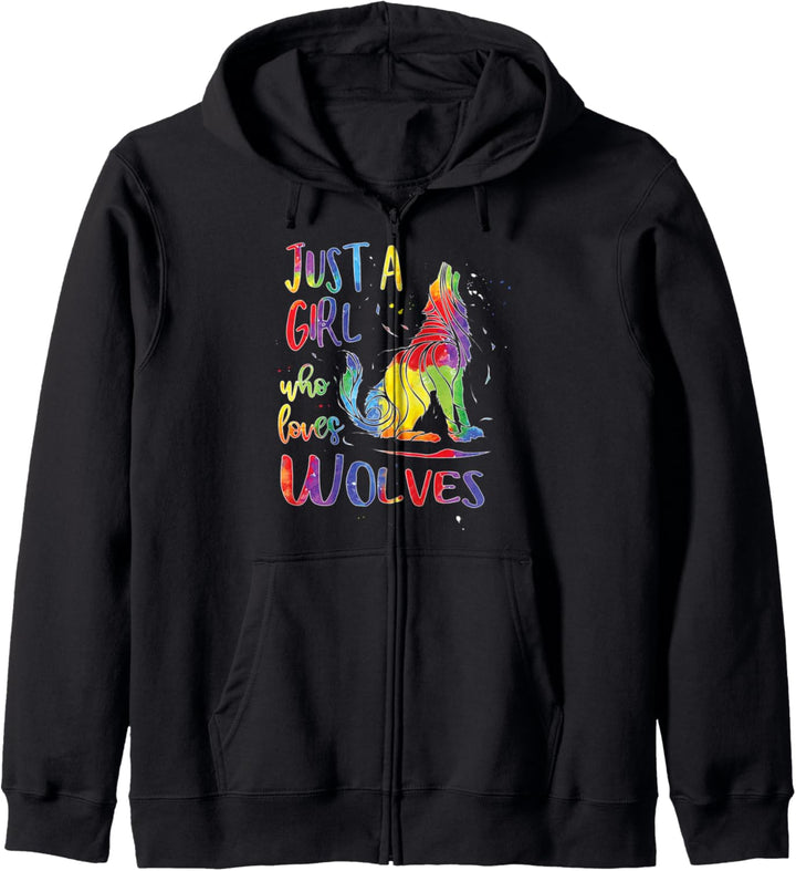 Just a Girl Who Loves Wolves Trending Gifts for Teen Girls Kapuzenjacke