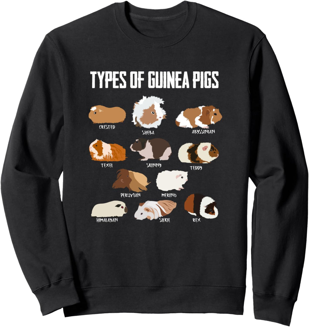 Meerschweinchen Design Meerschweinchen Typen Sweatshirt