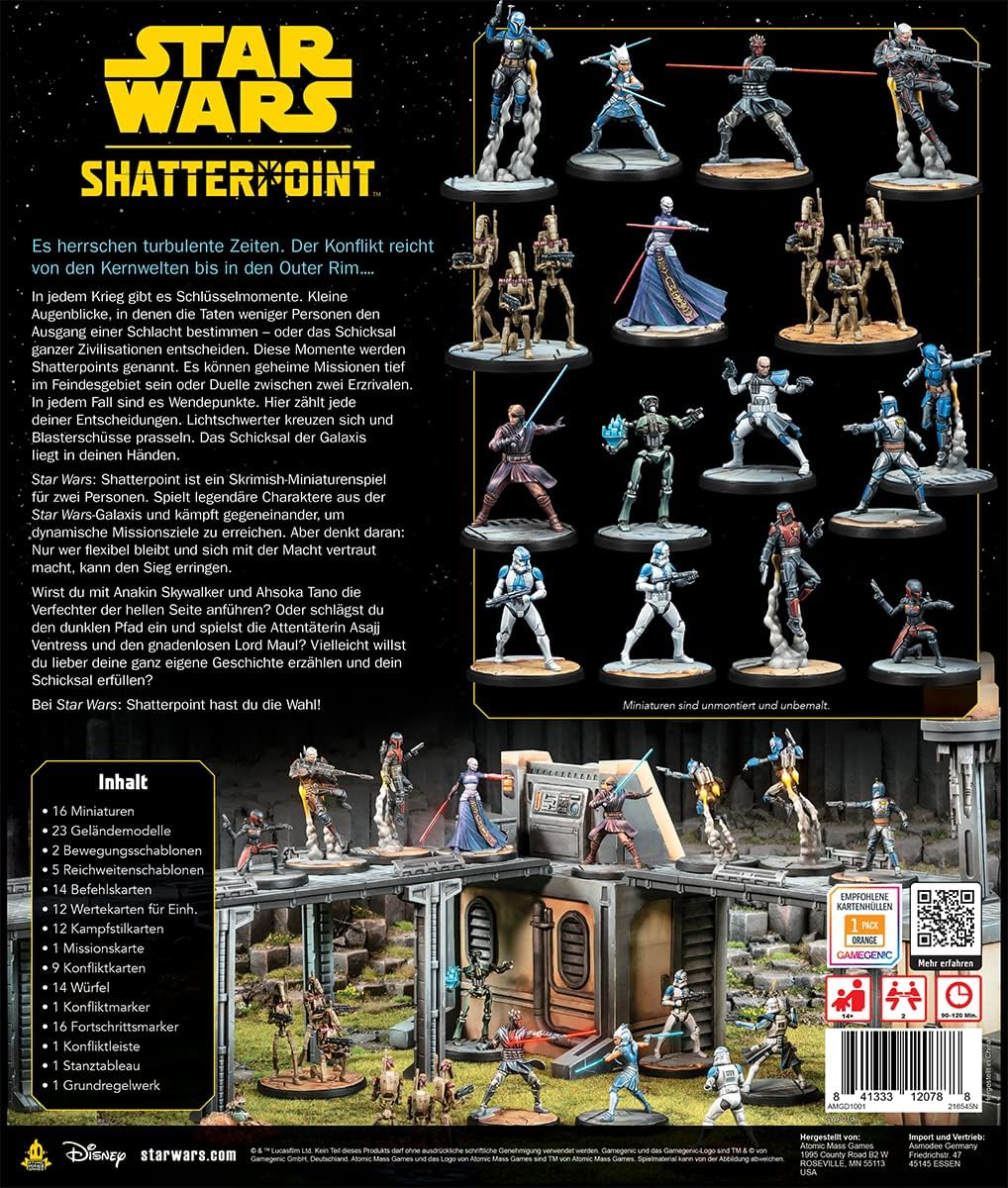 Atomic Mass Games | Star Wars: Shatterpoint | Grundspiel | Tabletop | 2 Spieler | Ab 14+ Jahren | 90