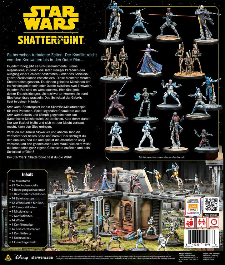 Atomic Mass Games | Star Wars: Shatterpoint | Grundspiel | Tabletop | 2 Spieler | Ab 14+ Jahren | 90