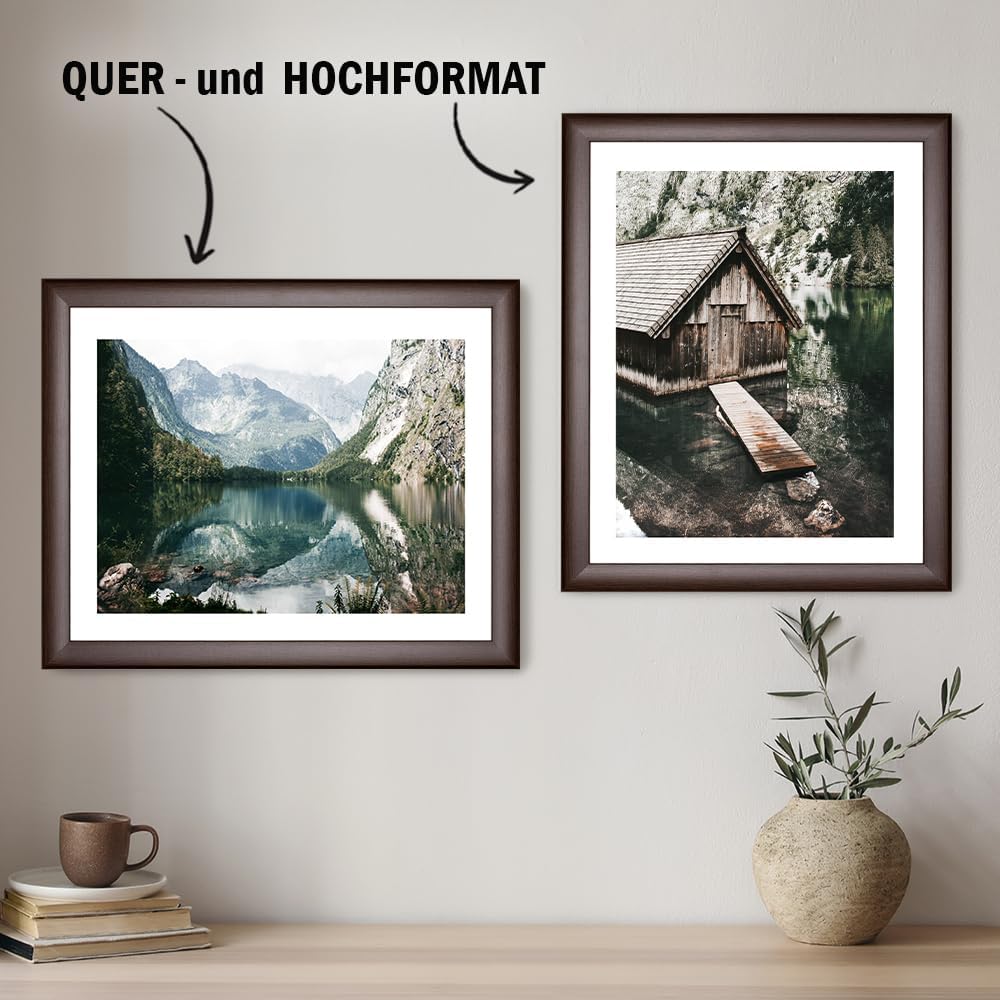Haak Puzzlerahmen Klassik Wenge (Dekor) 80 X 121 cm (ca. 3000 Teile) Bilderrahmen Rahmen für Puzzle,