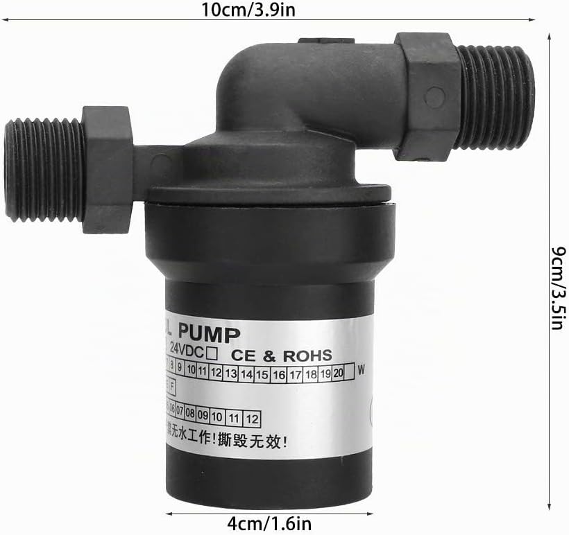24V 18W DC Brushless Umwälzpumpe Solar Hochtemperatur Wasserpumpe für Warmwasserbereiter