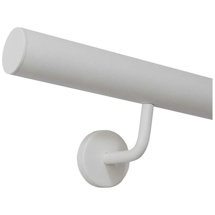 TIBU Handlauf Edelstahl weiss pulverbeschichtet 42,4 mm Geländer innen aussen wetterfest, Länge 60 c