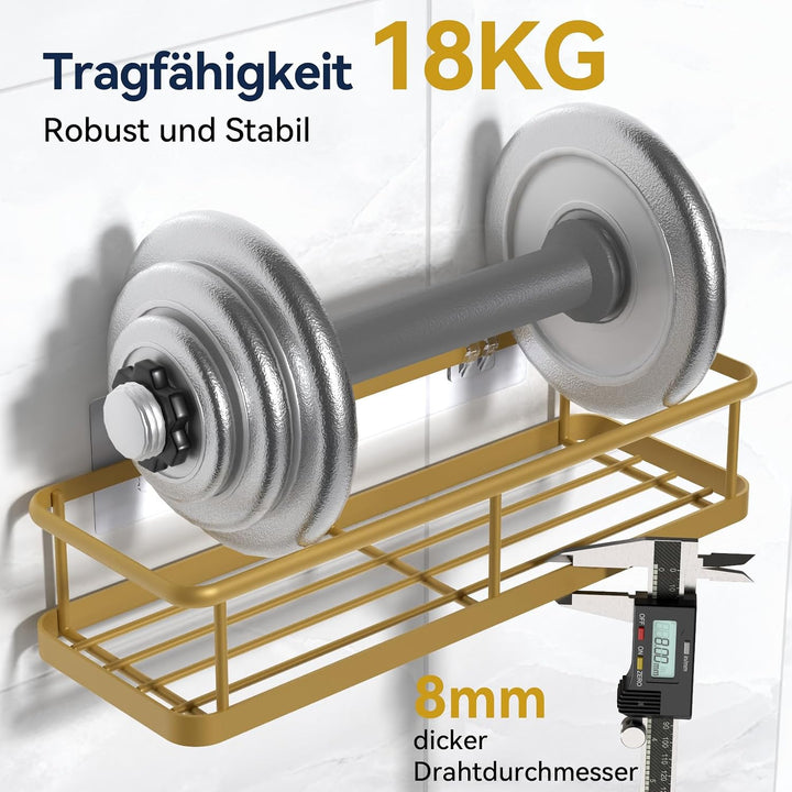 YASONIC Duschablage ohne Bohren Badezimmer Organizer, Duschregal ohne bohren, Duschhalterung ohne Bo