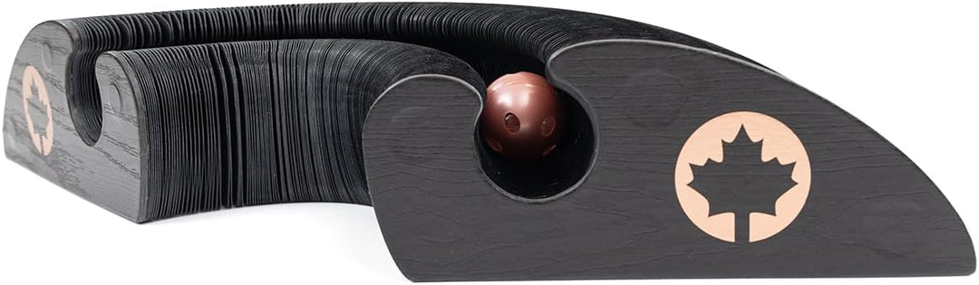 CanadianCat Company | Kratzspielzeug Champi - Kratzpappe mit Spielbällen, Spielschiene für Katzen -