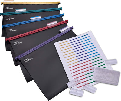 Snopake HangGlider Suspension Files - 25 Files; Asst Cols: 10279 Schwarz (Foolscap), Schwarz (Foolsc