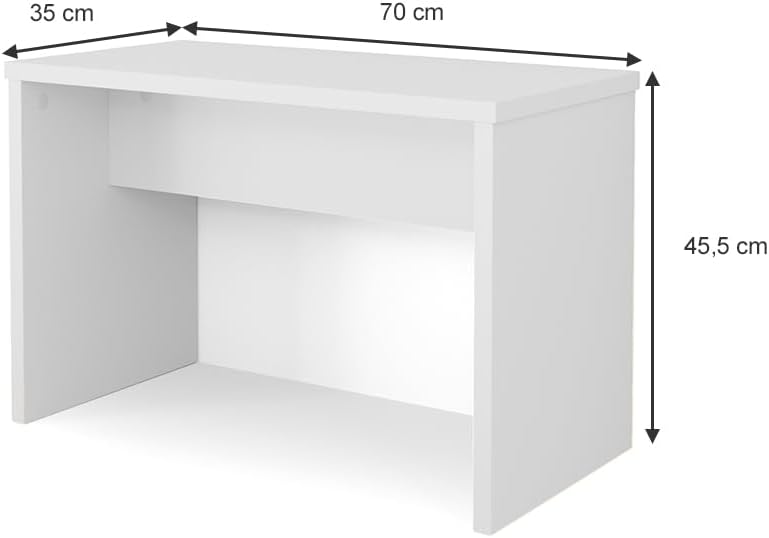 Vicco Sitzbank, Weiss, 70 cm für Schminktisch, Weiss