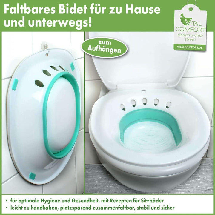 Einsatzbidet, faltbares Sitzbad für die Toilette/Toiletteneinsatz