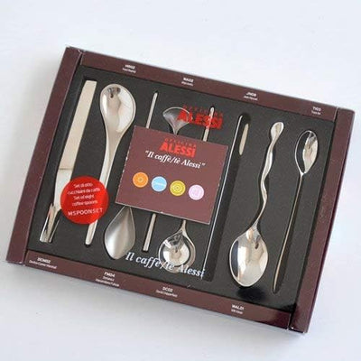 Alessi Il caffè/tè Alessi MSPOONSET - Set Bestehend aus 8 Kaffeelöffeln aus Edelstahl 18/10 Glänzend