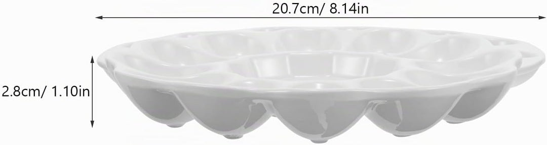 Cabilock Eierplatte Keramik Für Gefüllte Eier Servierteller Für Osterfeiern Praktischer Eierhalter F