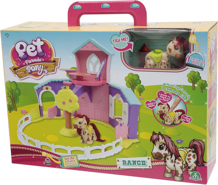 Giochi Preziosi PTN03000, Spielset Ranch mit 1 Pony, Mehrfarbig