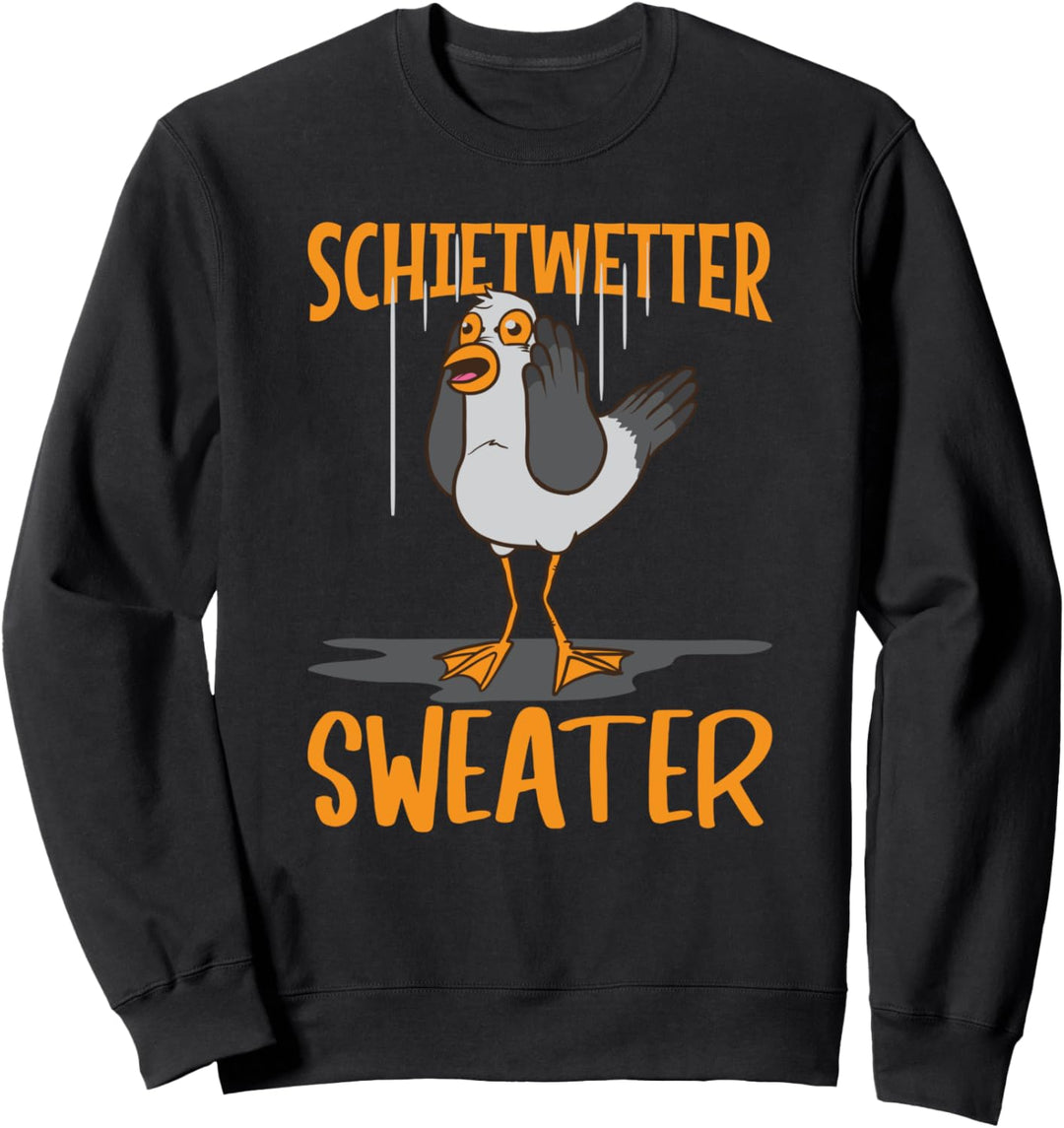 Schietwetter Sweater Norddeutsche Sprüche Leuchtturm Möwe Sweatshirt