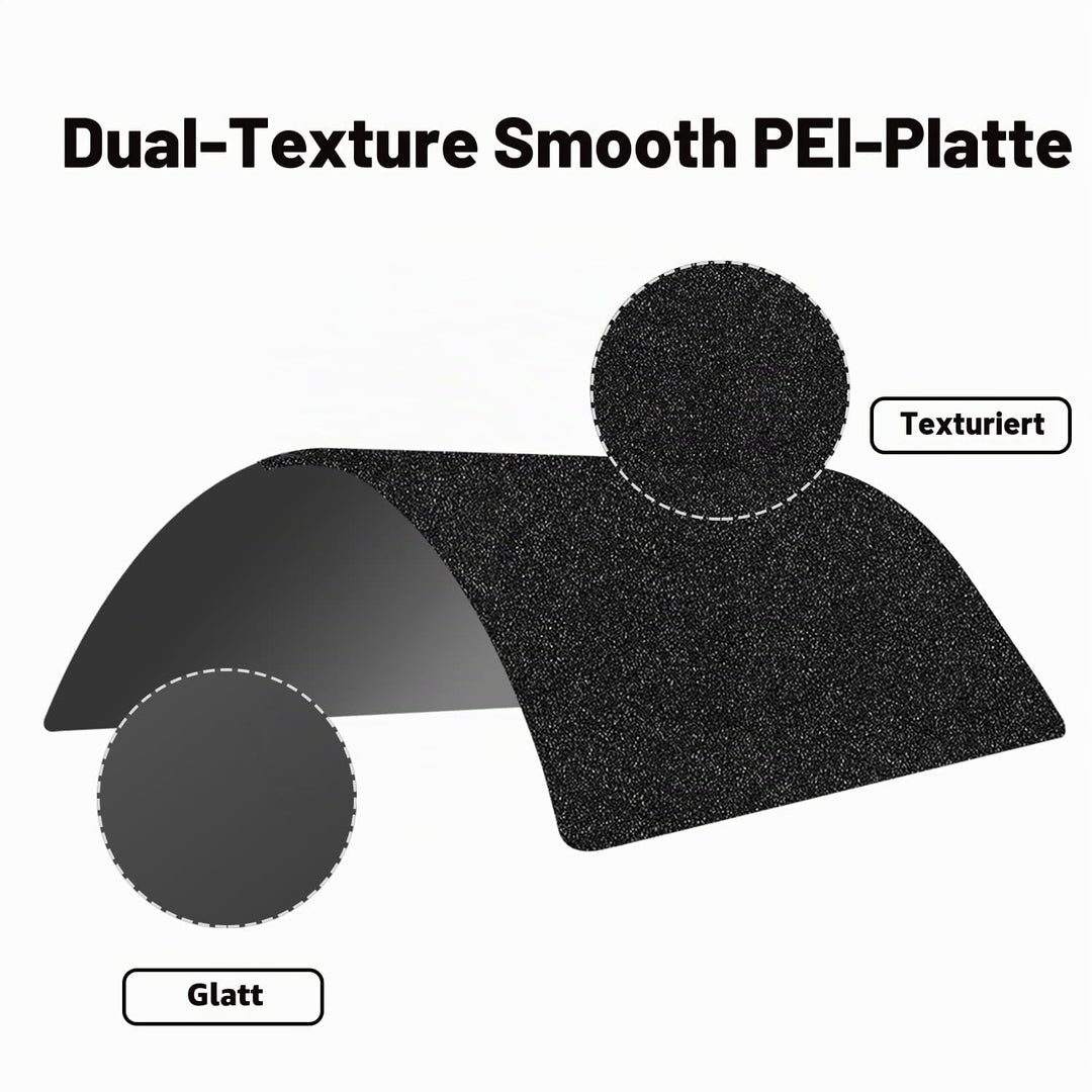 HzdaDeve P1S Bauplatte für Bambus Lab P2S/P1S/P1P/A1/X1C/X1E Dual-Textured und glatte PEI Platte Bla