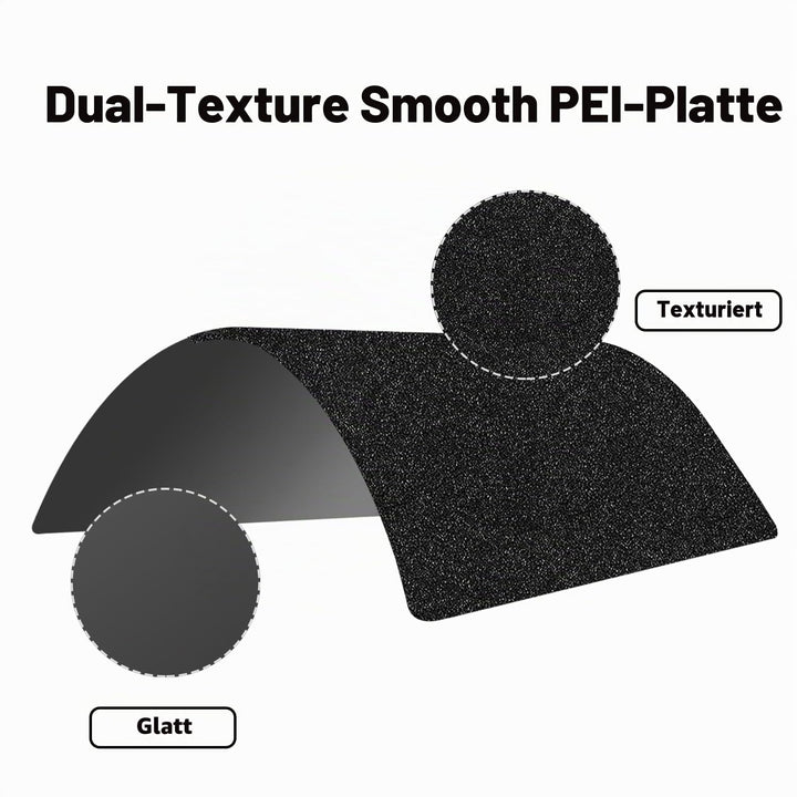 HzdaDeve P1S Bauplatte für Bambus Lab P2S/P1S/P1P/A1/X1C/X1E Dual-Textured und glatte PEI Platte Bla