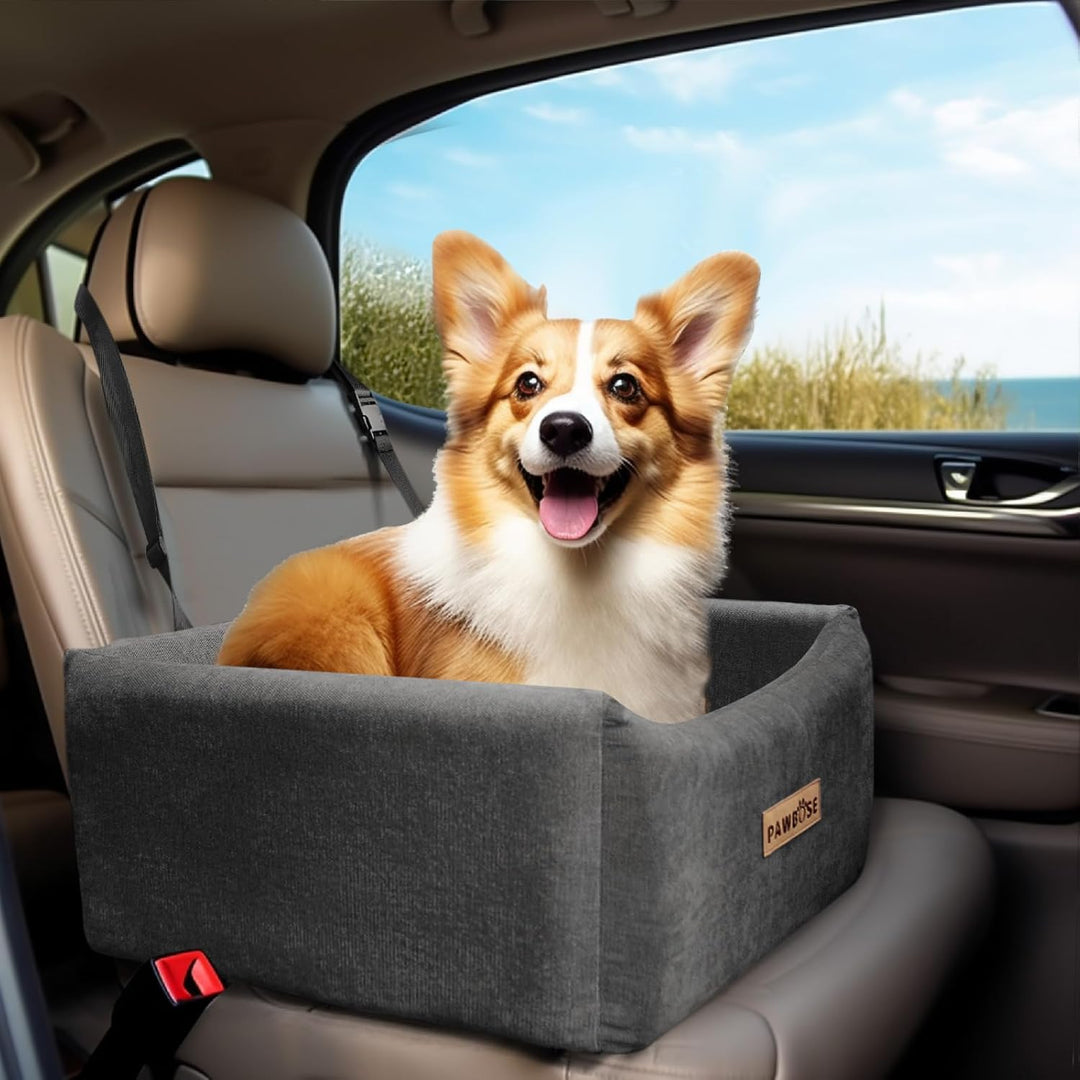 Hunde Autositz, Haustier Autositz für mittlere Hunde bis zu 15 kg, Hund Booster Autositz mit Hund Si