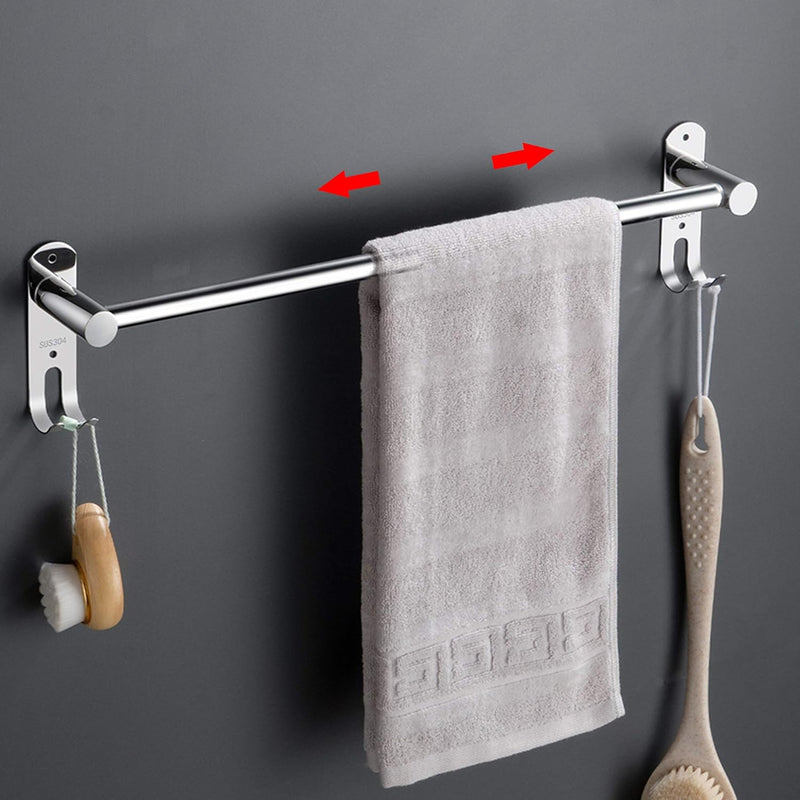 Handtuchhalter Ausziehbar 43-78CM Edelstahl Ohne Bohren Handtuchstange Wand Wandregal Geeignet für B