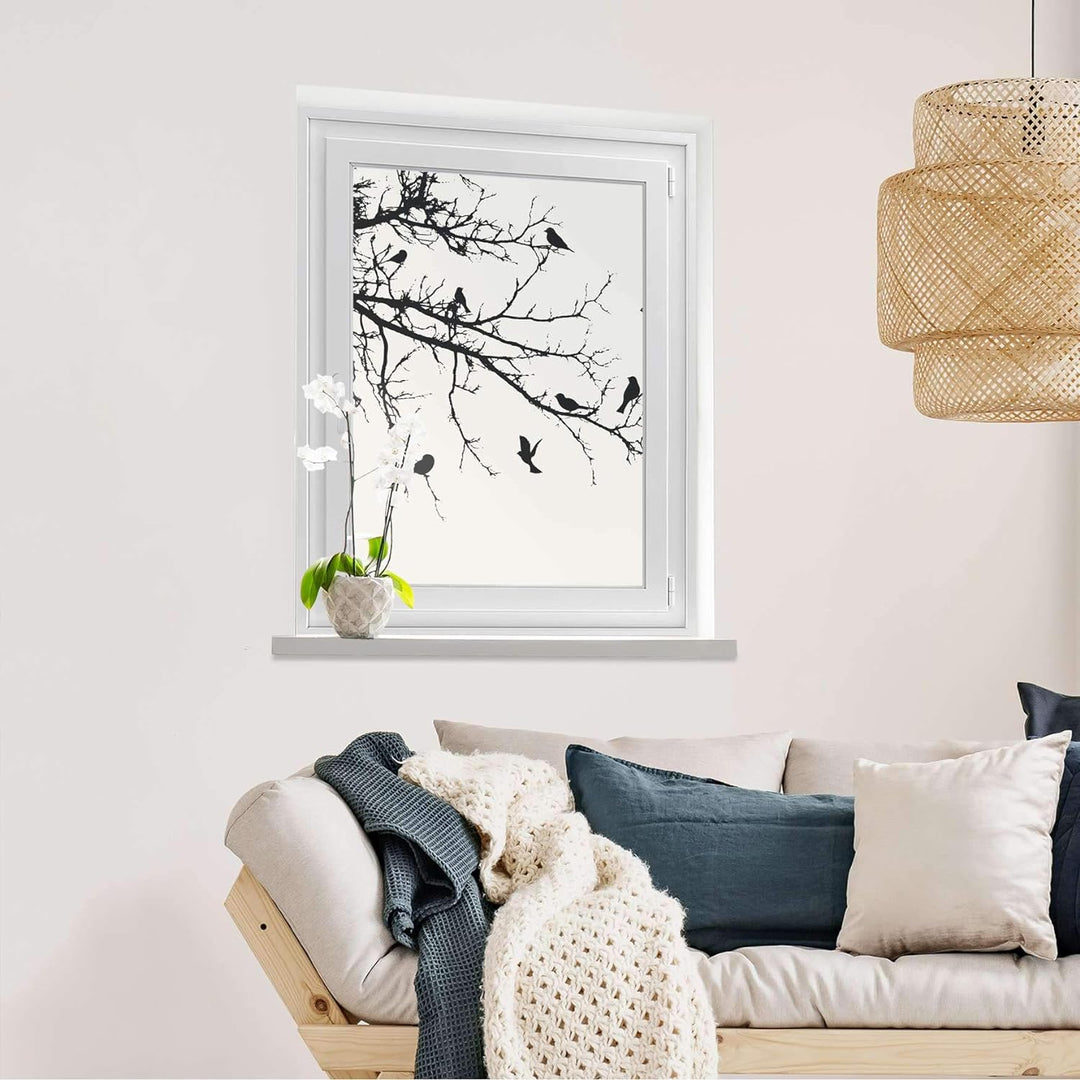 Fensterfolie Sonnenschutz I Hochwertige Folie für Fenster - selbsthaftend I Dekofolie für Bad, Küche