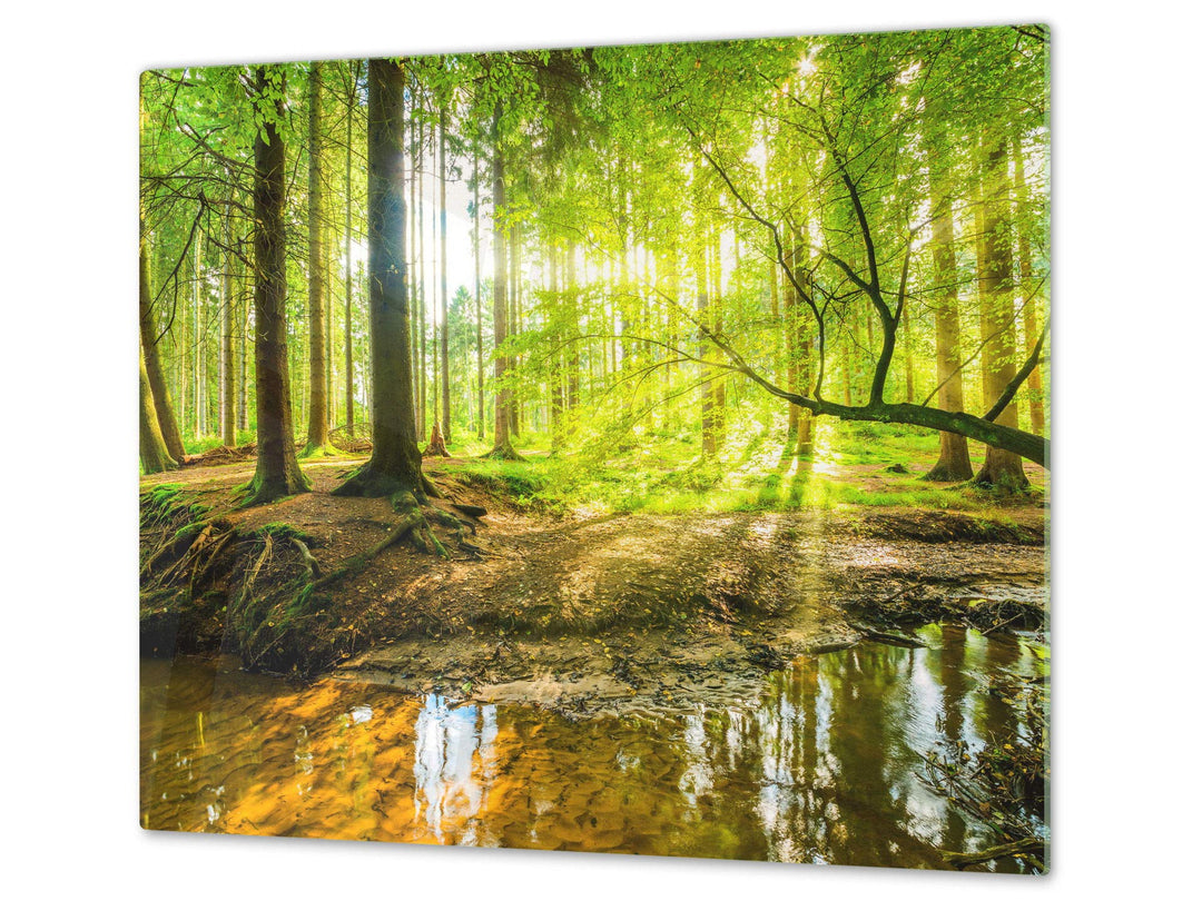 Küchenbrett aus Hartglas und Kochplattenabdeckung SINGLE mit 60 x 52 cm und DOUBLE - zwei Bretter mi
