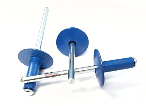 Chevron Blue Pop-Nieten, Aluminium, grosser Kopf, explodierende Bananenverschlüsse, 0,125–.560 Griff