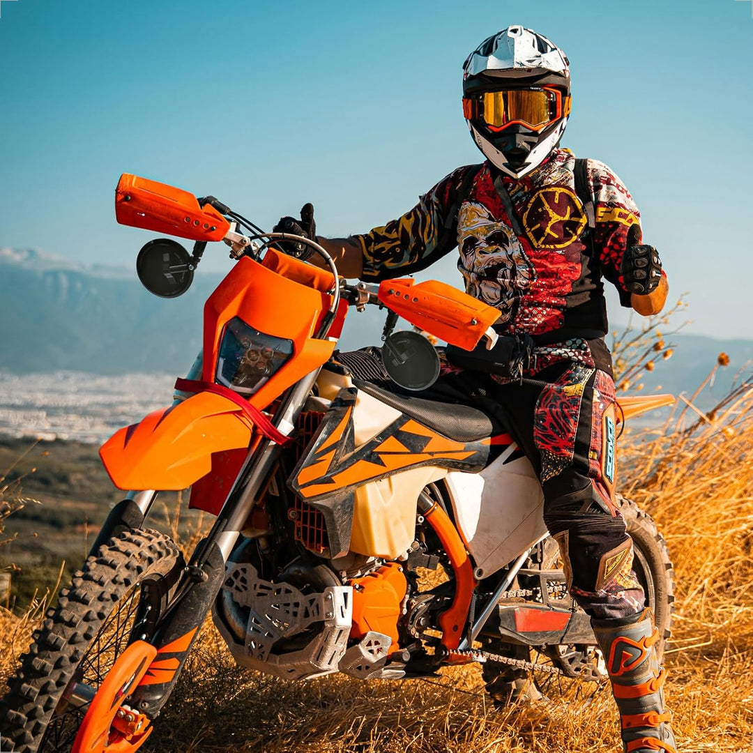 evermotor Unterlenker Spiegel, Motorrad Spiegel E-geprüft, Paar | CNC Aluminium Lenkerendenspiegel,