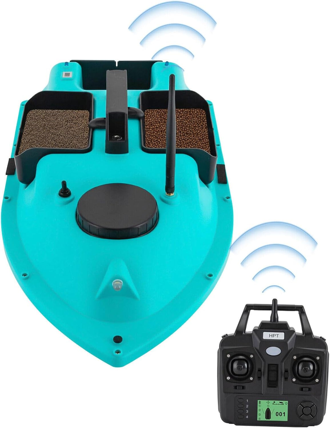 600M GPS Futterboot Karpfen Angel GPS köderboot mit LCD Fischfinder,Mit GPS mit Lichtleiste 5200 mAh