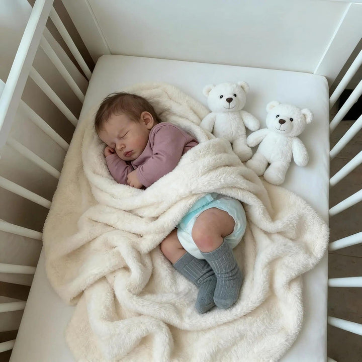 Zero pam Reborn Baby Vollsilikon Lebensecht Junge, 50CM Reborn Baby Junge Silikon Puppe Mit Haaren,