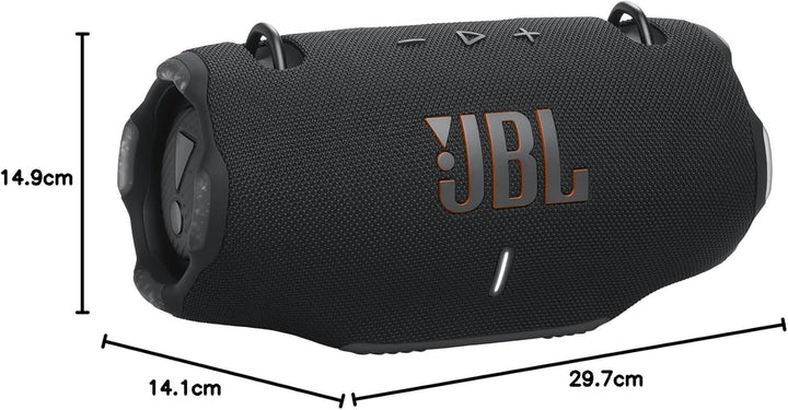 JBL Xtreme 4 Musikbox in Schwarz – Tragbare Bluetooth-Lautsprecher-Box mit tiefem Bass, KI-Sound-Boo