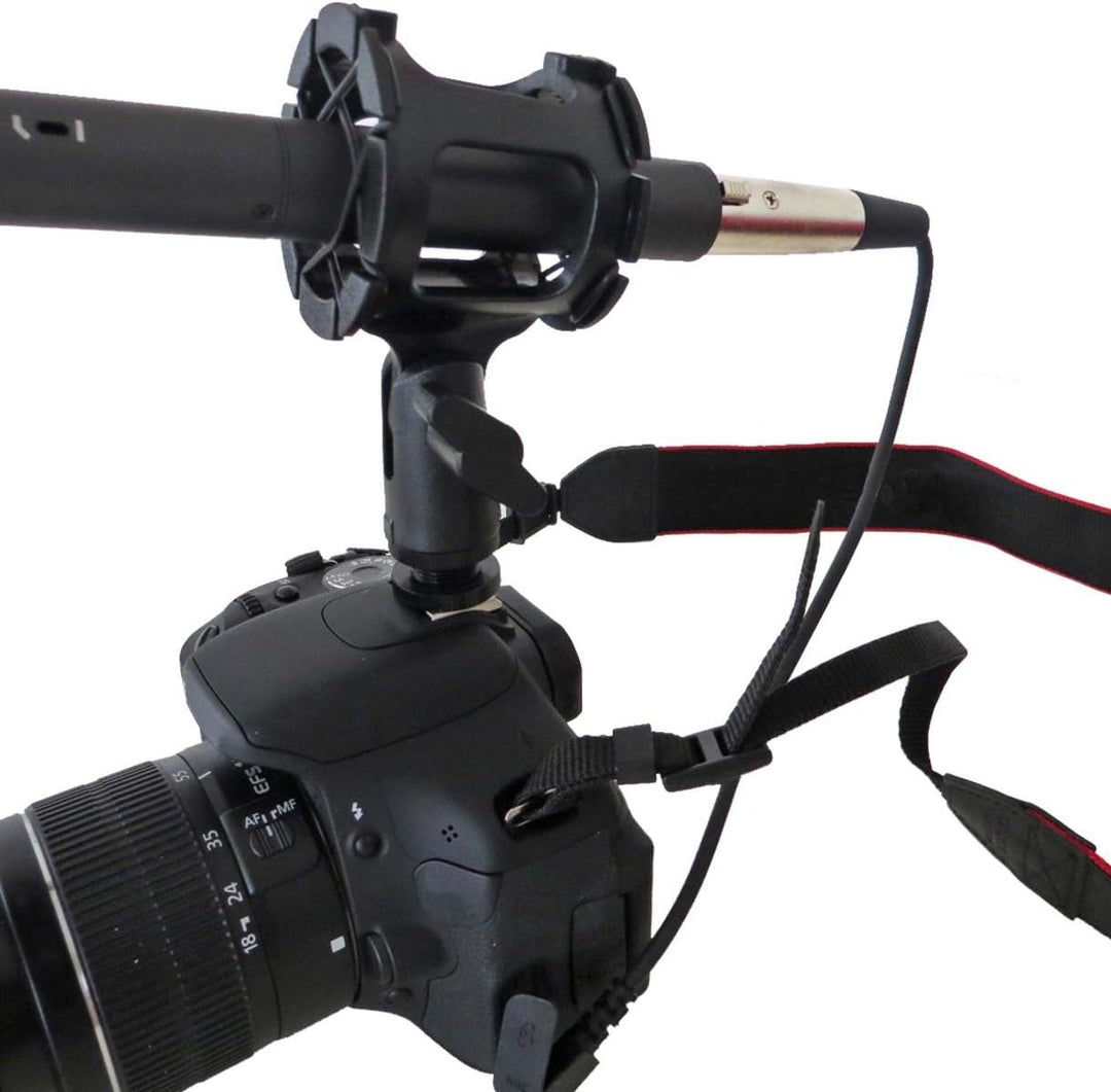 Rode NTG-2 Richtmikrofon + keepdrum PCMH1 Spinne + MC-025XJ TRS/XLR Kamera-Kabel + Fell-Windschutz W