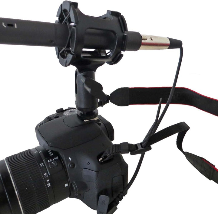 Rode NTG-2 Richtmikrofon + keepdrum PCMH1 Spinne + MC-025XJ TRS/XLR Kamera-Kabel + Fell-Windschutz W