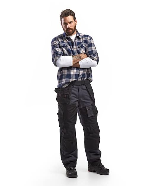 Blåkläder 15001320 Werker Hosen X1500, Stahlblau / Schwarz, D96 D96 Stahlblau/Schwarz, D96 Stahlblau